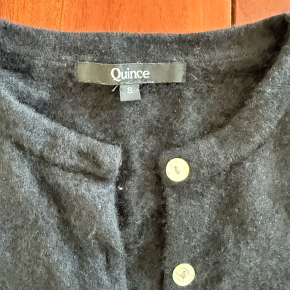 Quince Black Cashmere Women's Cardigan - Picture 3 of 9